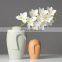 Factory Direct New Style Modern Human Face Shape Ceramic Flower Vases for Home Decor Decorative Flowers