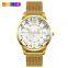 New Arrival SKMEI 9166 Mens Luxury Gold Plated Watch Japan Mov't 304 Stainless Steel Quartz Wristwatch