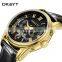 2019 Brand DKYT small order leather straps men business classic automatic skeleton moon phase watch