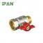 IFAN 1/2 Inch Threaded Brass Ball Valve Forged 2 Way Brass Valves for Cold and Hot Water