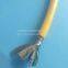 Yellow PU PUR salt water protection cable Twisted pair shielded 4*2*24AWG underwater monitoring cable