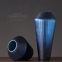 Factory Wholesale Hand Blown Blue Colored Glass Shaped Table Decoration Glass Flower Vase