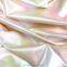 shiny holographic reflective mermaid shiny 80% nylon 20% spandex holographic metallic foil print fabric for swimwear