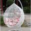 Two year warranty outdoor clear hanging egg chair with stand
