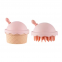 Shampoo Brush with Mirror Soft Tooth Dry Wet Plastic Relieves Itching Removes Dandruff Ice Cream Massage Hair Brush