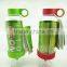 Colorful plastic clear fruit juice drinking bottle, juice water cup