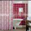 Polyester Chinese Knot printed waterproof shower curtain for hotel family