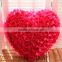 China custom plush stuffed soft red heart shaped pillow rose led pillow