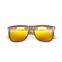 Colorful Mirror Lens Outdoor UV 400 Classic Designer Eyewear Wooden Temple Sunglasses