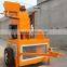 FL1-20 electric motor interlock brick machine with car tire and tractor