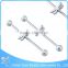 Surgical steel fashion unique ear industrial barbell dragonfly piercing jewelry