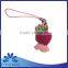 Promotion custom pvc rubber charm pendant keychain with mobile phone strap