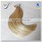 Wholesale high quality white blonde 100% virgin remy human hair double drawn tape hair extensions