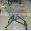 Walmart 125litres Supermarket Shopping cart trolley with baby seat and safety belt,5"Travelator castor