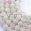 2.0mm Large Hole Hot Selling Round Matte Rose Quartz Gemstone Loose Beads Approximate 15.5 Inch