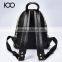 Genuine Leather Patchwork Rivet Cross Ladies Backpack Bag Guangzhou Backpack Manufacture