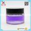 balck glass cosmetic jar plastic ABS screw lid cap-
