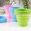 2015 promotional product portable collapsible silicone cup for travelling