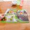 placemat pretty white flower 3D plastic table mat for cute girl /kids 3d placemat