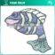 White Whale Iron-on Embroidery Custom Applique Patches