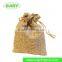 Personalized Small Jute Drawstring Bag