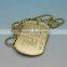 Gold metal dog tag necklace for resales
