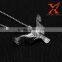 Stainless Steel Silver Black Formidable Eagle Pendant High Quality Jewelry