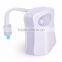 Waterproof IP4 LED Sensor Motion Activated Toilet Light Bathroom Flush Toilet Lamp Battery-Operated Night Light