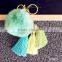 9 Colors In Stock Wholesale Colorful Fur Ball Silk Tassel Key Chain                        
                                                Quality Choice