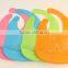 Ningbo manufacturer re-use easy to rinse cute animal design silicone baby bib