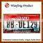 best manufactures of global use charistic tin car license plate car number plate car plate small order accept