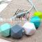 fashion jewelry baby teething hexagon beads necklace safety silicone teething necklace wholesale TN019