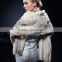 Direct Selling Wholesale Real Knitted Mink Fur Shawl and Stole for Fashion Girls with Cheap Price