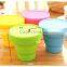 Outdoor colorful collapsible silicone folding cup