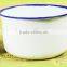 Wholesale Cheap bulk Travelling Enamel bowl with saucer/fast-food cup with lid