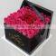 Elegant Black Paper Flower Box with gold Logo