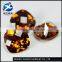 5x5mm cushion shape coffee facet cut cubic zirconia