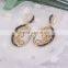 Crysal Paved Boho Style Earring, Latest Earring Design Fashion Gold Plated Earring Studs