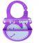 Animal designs non-toxic silicone baby bib