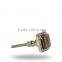 Metal & Glass square Knob (Pink)