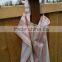 100% cotton light pink white stripe woven fancy long apron