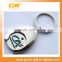 Wholesale customized metal trolley coin keychain