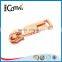 Bag Accessoried Rose Gold Customized Metal Zipper Slider And Puller