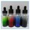 glass e cig liquid bottle 15ml 30ml 50ml 100ml square/round/rectangular black frosted glass dropper