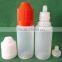 Plastic pe Squeezable e Liquid oil Dropper Bottles with screwchild poof cap