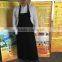 Black big apron with grommet and pocket