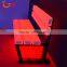 Outdoor furniture plastic patio bench RGB lights cheap price