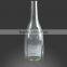 Clear empty glass bottle for wine