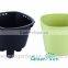 hydroponic bright color small plastic flower pot for home garden interior christmas decoration