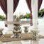 Round marble top stainless steel frame dining tables TH359